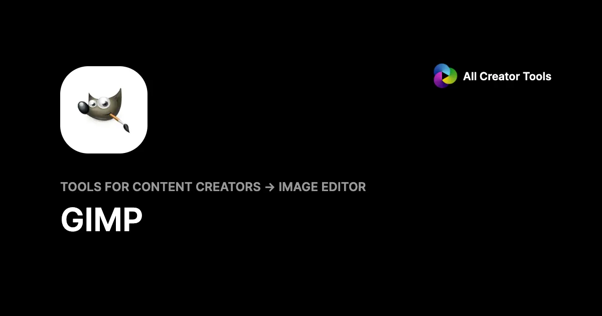 Gimp overview pricing and alternatives act