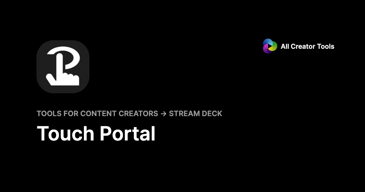 Touch Portal overview, pricing, and alternatives - ACT