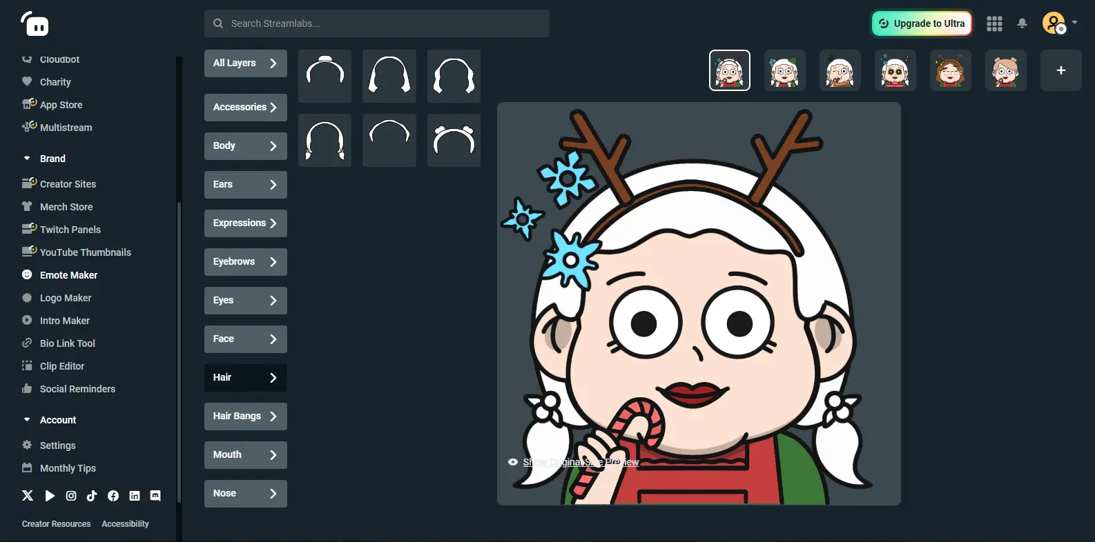 Streamlabs Web Emote Maker - Features the emote maker tool in Streamlabs, allowing users to create custom emotes for their channel.